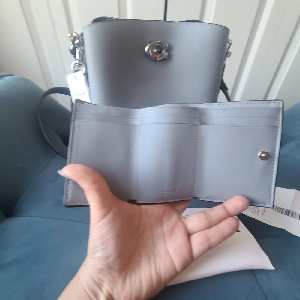 COACH Willow Bucket Bag In Color block Leather with matching wallet - Picture 11 of 14
